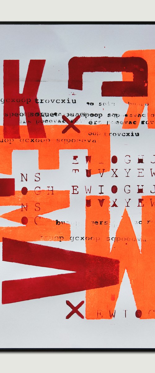 Neon Typography Orange #1 by ROCO Studio