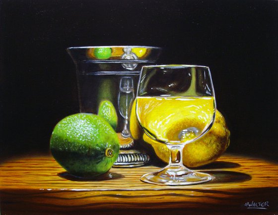 Silver lime and lemon