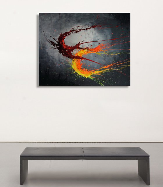 Twisting Fire IX (Spirits Of Skies 080195) (100 x 80 cm) XXL (40 x 32 inches)