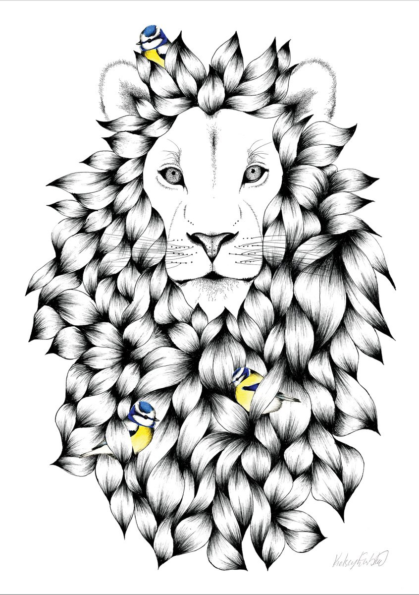 King of The Jungle - Lion print by Kelsey Emblow