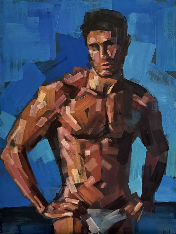 Abstract nude man