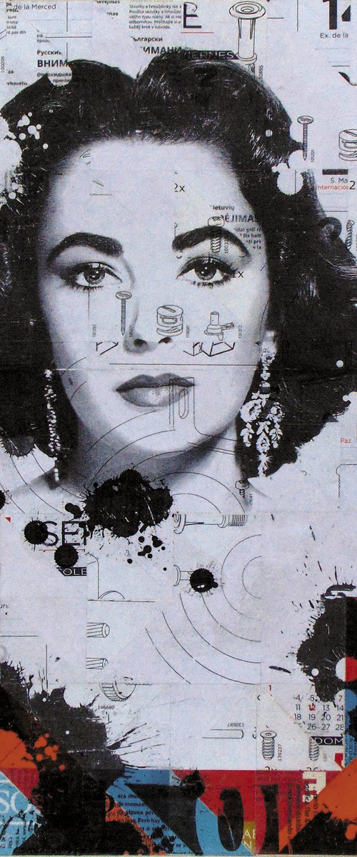 Collage_51_50X50 cm_Liz Taylor by Manel Villalonga