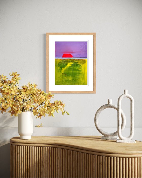 Red Barn meets purple sky