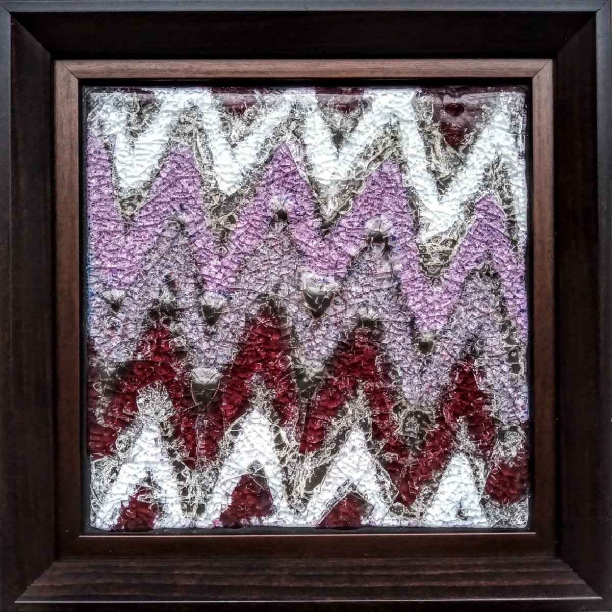 Geometric Abstract Relief By Rossitza Trendafilova, 10 X 10", "Waves Vi", Original Artwork