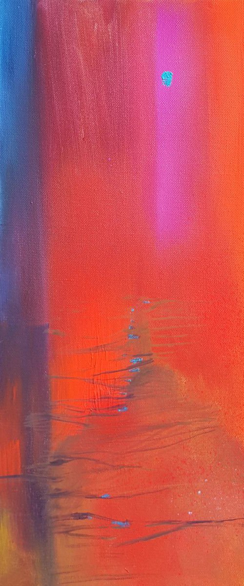 Red Lights toward the Horizon by Simon Tünde
