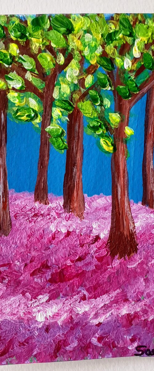 Bluebell Woodlands by Saroj Buch