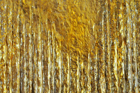 Abstract Original Painting with Gold Paint 60×120 cm