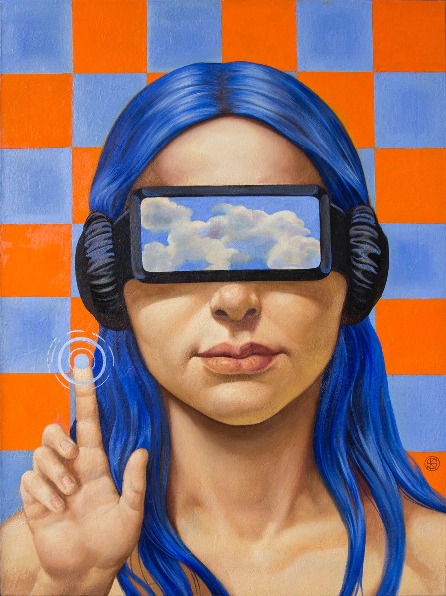 Photorealistic Portrait Oil Painting By Yaroslav Kurbanov, 26 X 34", New Reality, Original Artwork