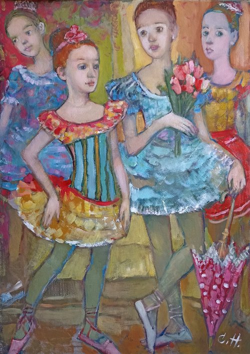Little ballerinas by Nina Stasiukova