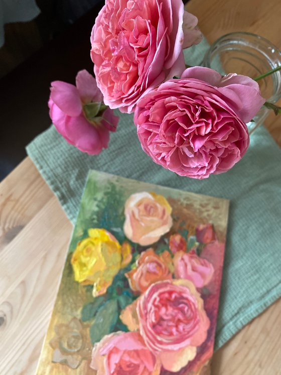 Roses flowers autumn