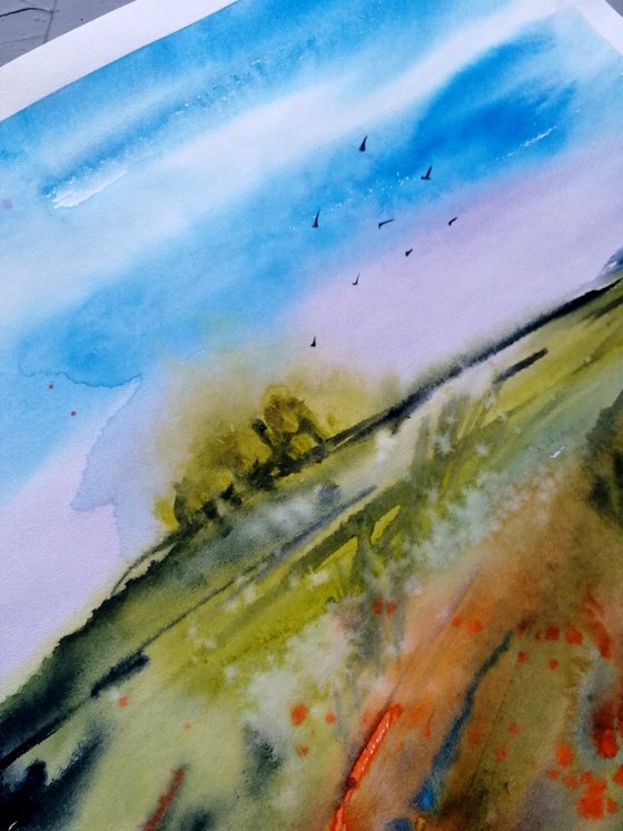 Field watercolor