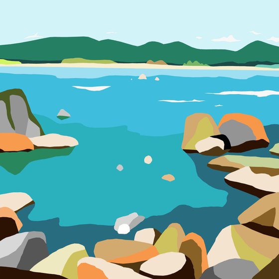 Rocks/ Rocas  (pop art, landscape)