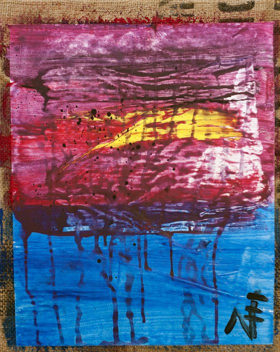 Recycled Art - Thunderstorm over sea II