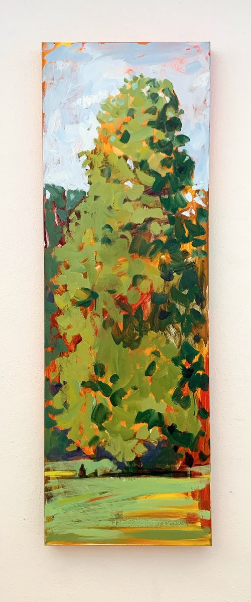 Man and Dog Under a Tree by Natalia Matveeva