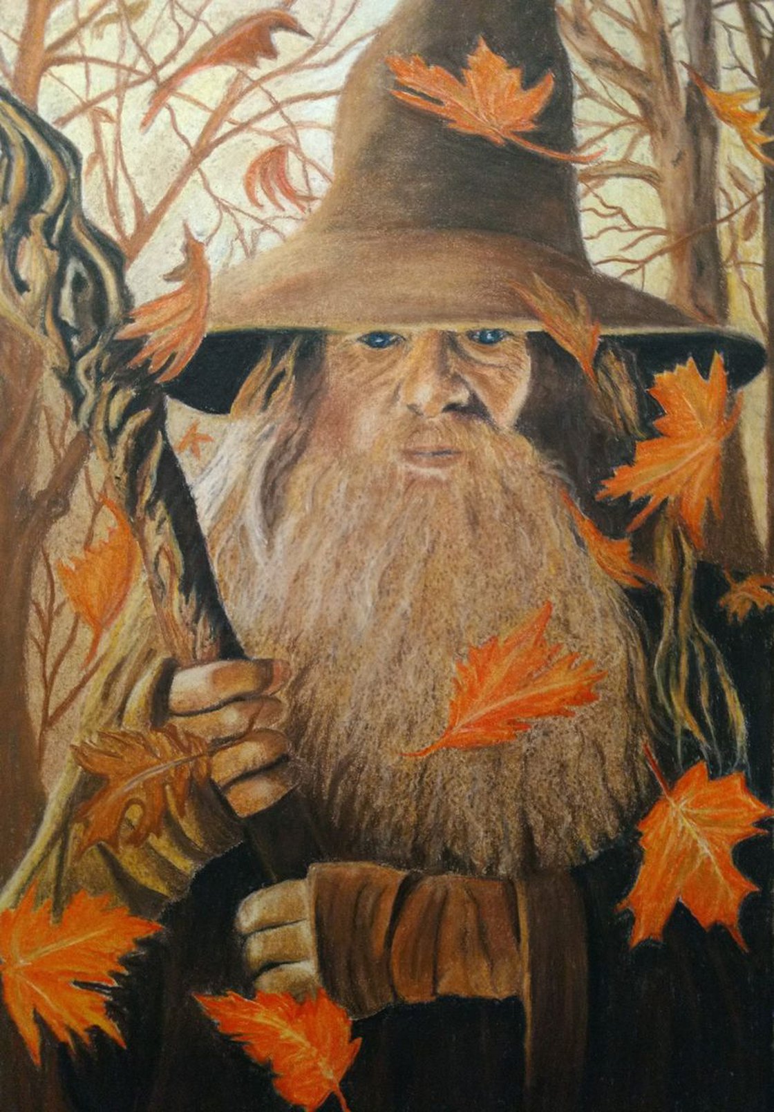 Gandalf the Grey Pastel drawing by Anne-Marie Ellis | Artfinder