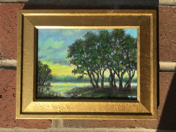 SHORE TREES MINI - oil 5X7 (SOLD)