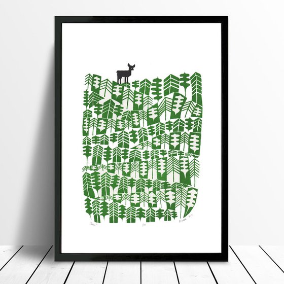 Deer - Unframed - FREE Worldwide Delivery