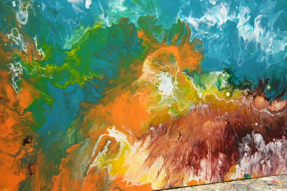 Caribbean Sea - Extra Large Abstract Painting