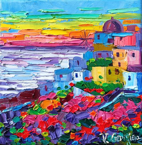 Colorful Santorini 2 by Vanya Georgieva