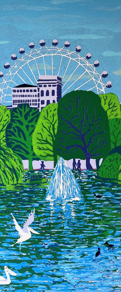 St James's Park with London Eye by Jennie Ing