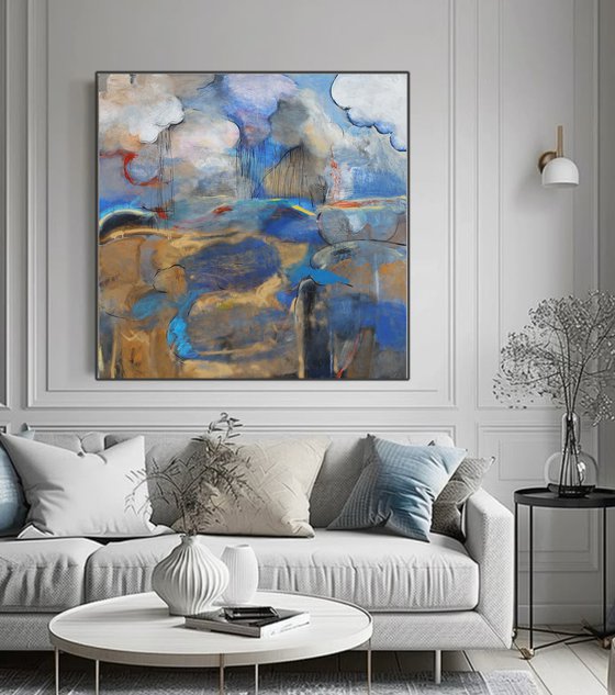 Landscape with Lake and Clouds