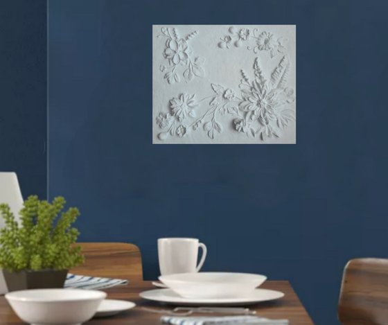 sculptural wall art "Beauty and Variety of Flowers"
