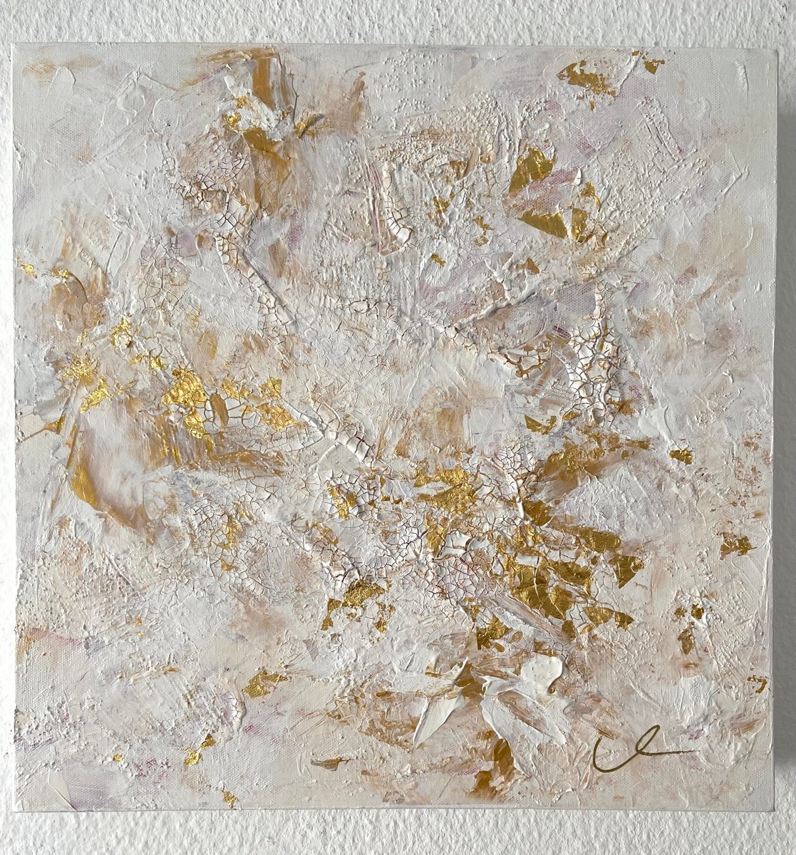 Impressionistic Abstract Acrylic Painting By Maria Bevilacqua-Fischer, 16 X 16", Precious Feelings No. 6, Original Artwork