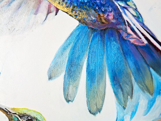 A FLIGHT OF HUMMINGBIRDS