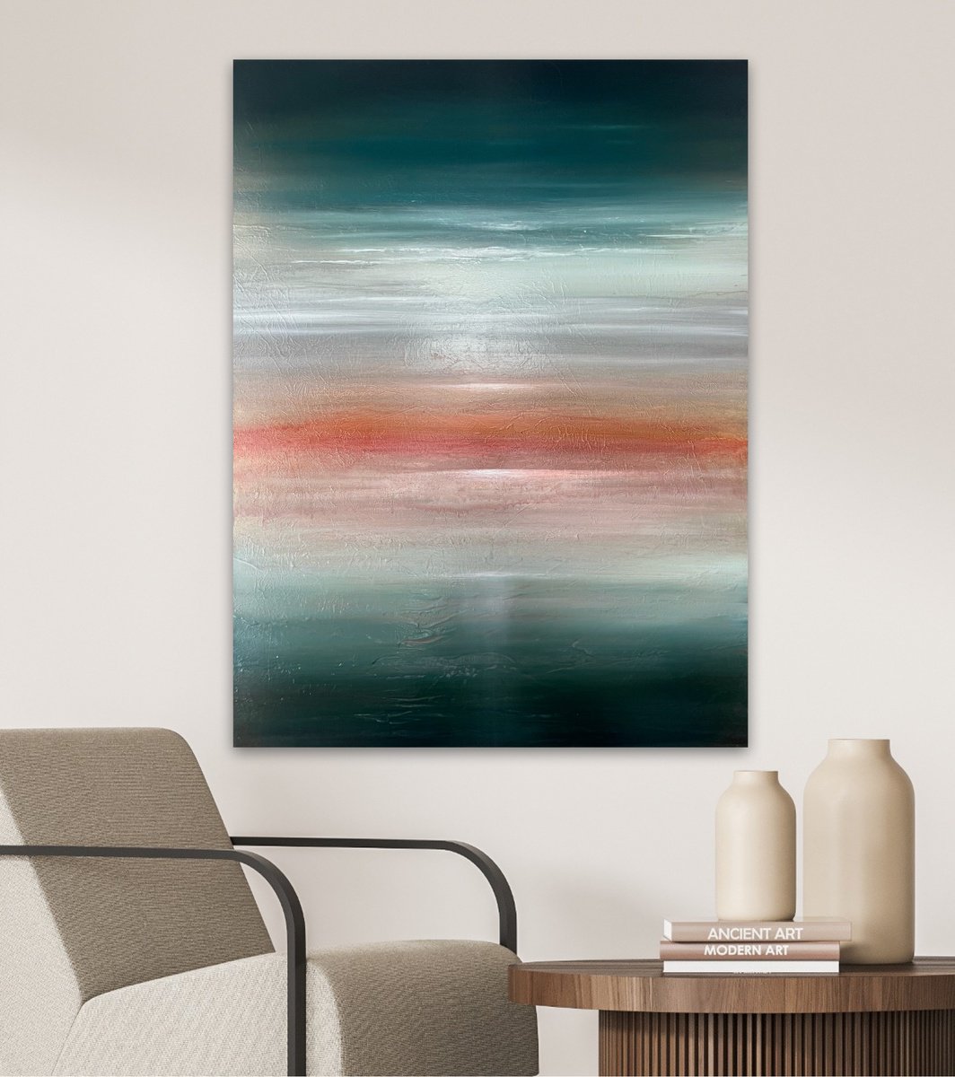 Expressive Landscape Acrylic Painting By Suzanne Williams, 24 X 31", Zest, Original Artwork