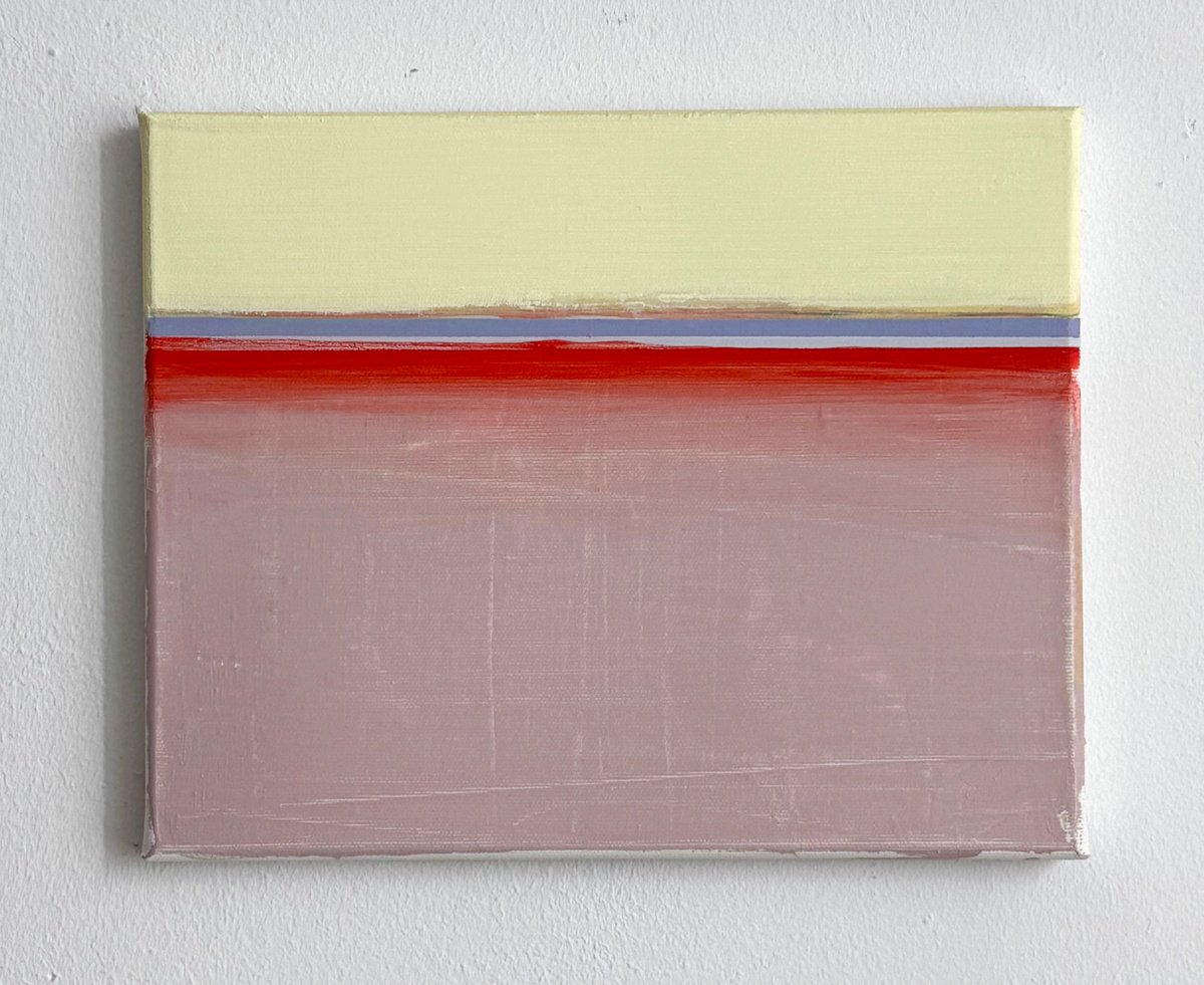 Organic Landscape Oil Painting By Katrin Roth, 12 X 9", Empty Spaces 2, Original Artwork