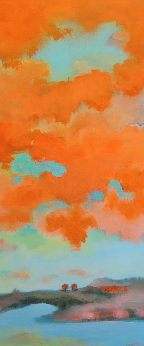 Orange's Clouds. by Veta  Barker