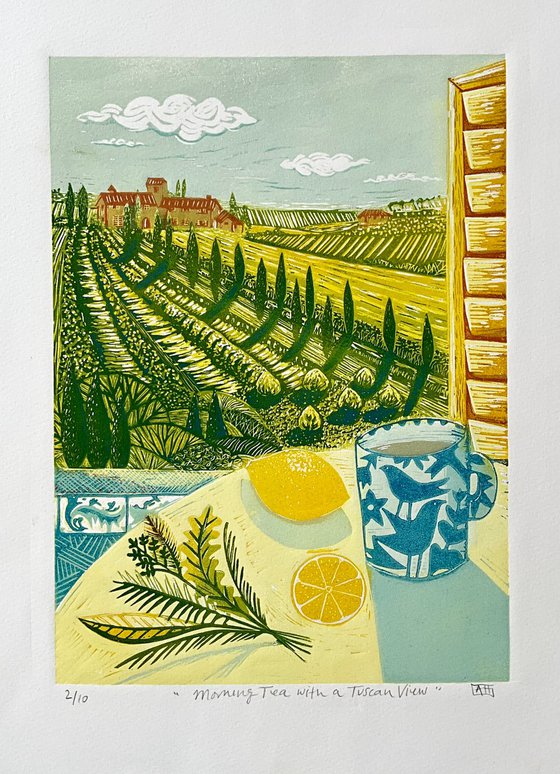 Morning Tea with a Tuscan View