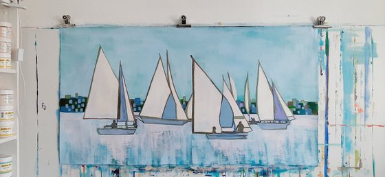 SAILING BOATS  / 130 X 70 X 0.1 cm