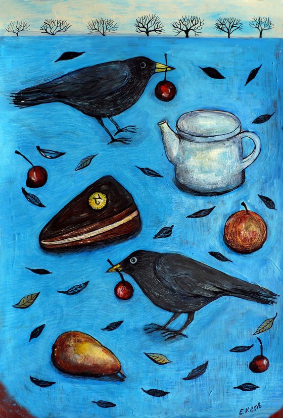 Birds in the kitchen