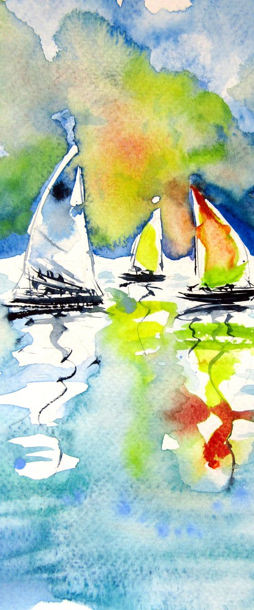 Little sailboats by Kovács Anna Brigitta