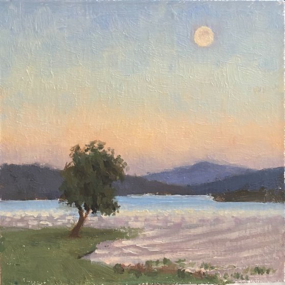 Hagg Lake moonrise