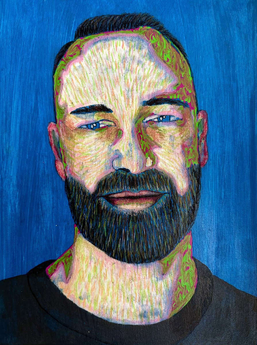 Expressive Painting , Selfie 290923 By Stefano Pallara, 12 X 16, Artwork For Sale On Artfinder