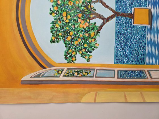 Seascape with lemon tree