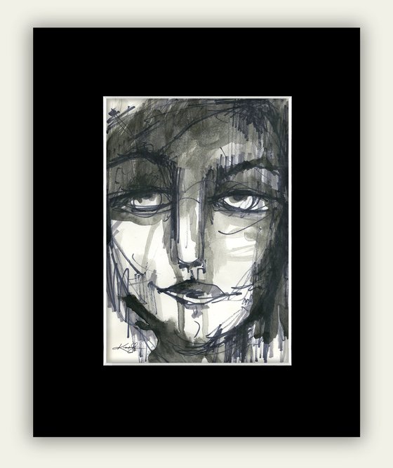 I Have A Secret Collection 1 - 4 Abstract Face Artworks by Kathy Morton Stanion