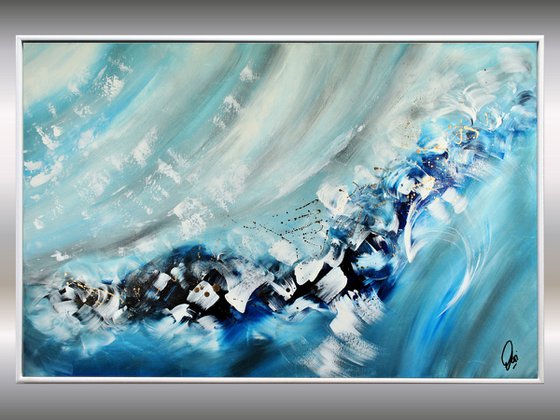 Touch of Gold  - Abstract Art - Acrylic Painting - Canvas Art- Framed Painting - Abstract Painting - Ready to Hang