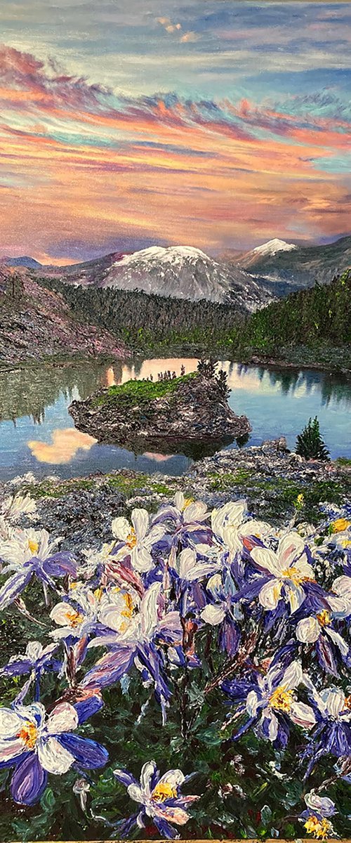 Columbines by Kenneth Halvorsen