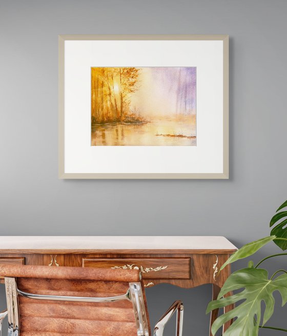 Golden Dawn on the Lake