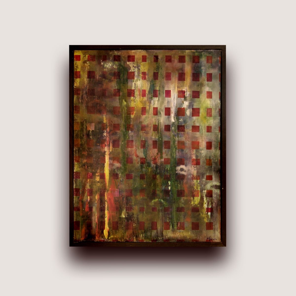 Abstract Oil - Swampy Squares by Matthew Withey