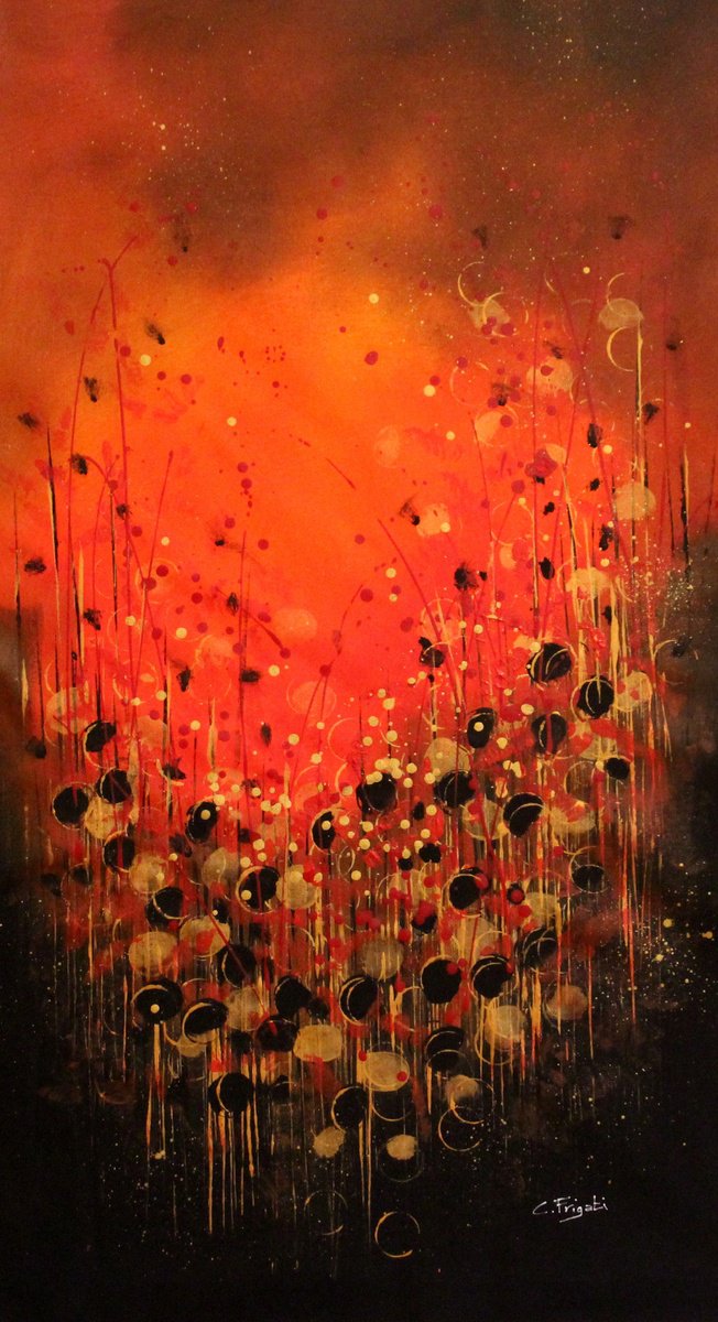SPECIAL PROMO Perfect Atmosphere #3 - Extra large original abstract floral landscape by Cecilia Frigati