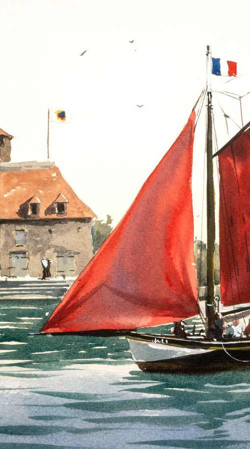 Le vieux bassin at Honfleur by Tyl Destoop