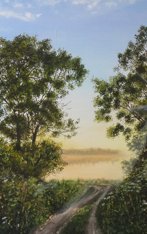 Summer Landscape with Country Path by Natalia Shaykina