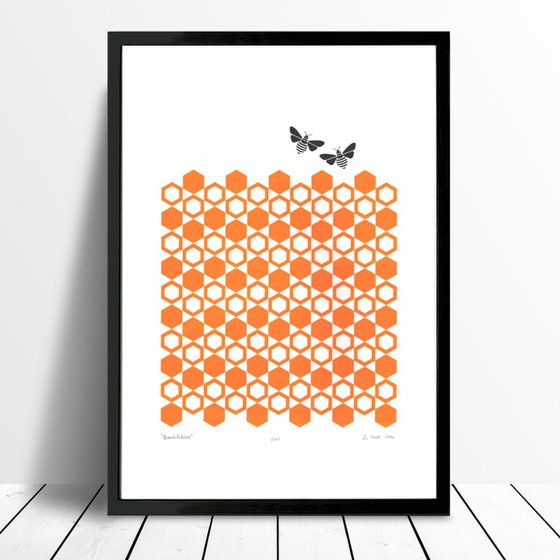 Bumblebees - Framed - FREE UK Delivery