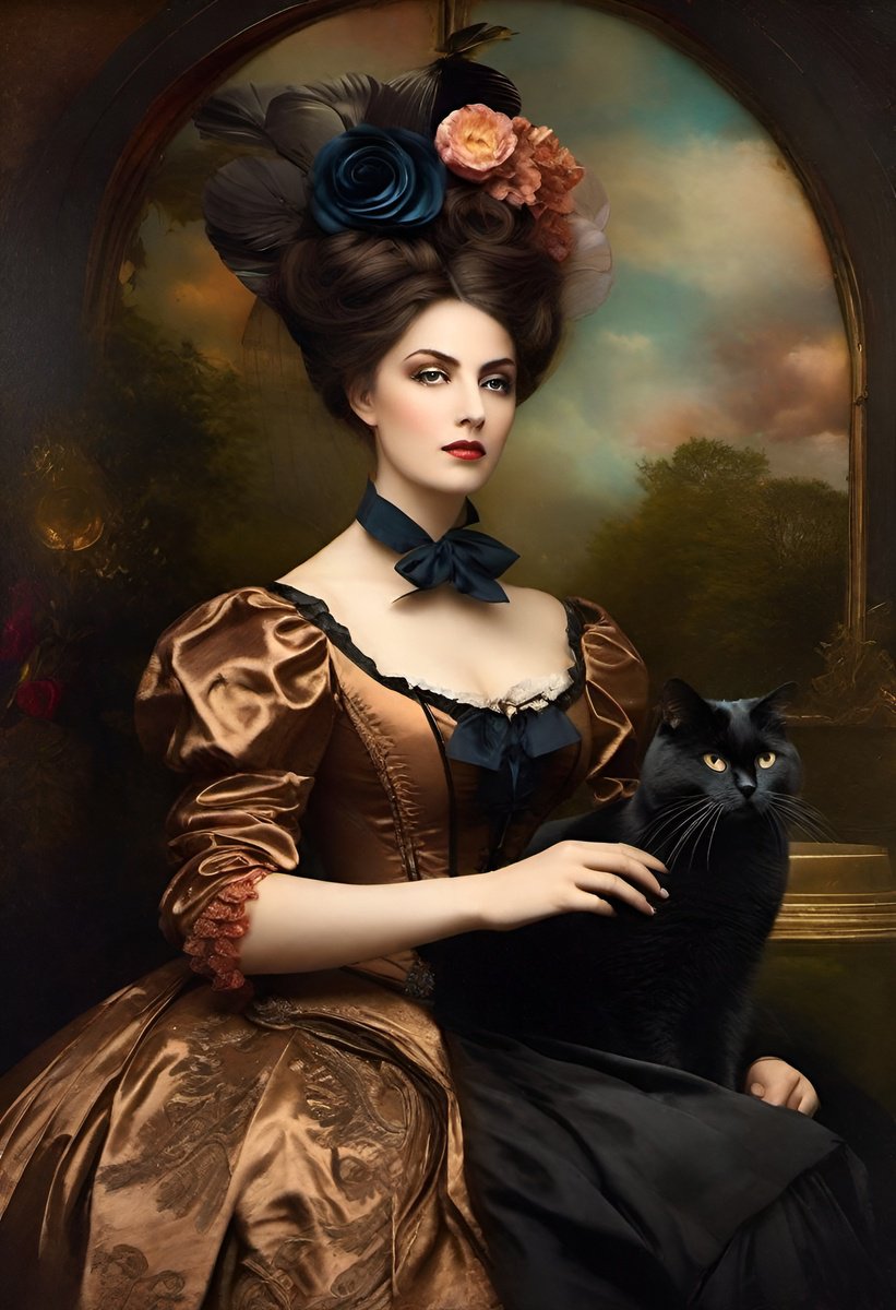 The Woman with a Cat by Misty Lady - M. Nierobisz