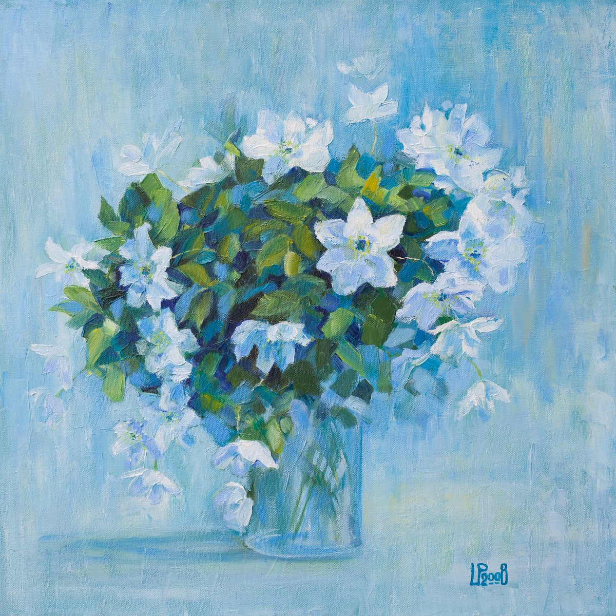 First Flowers By Liudmila Pisliakova, 18 X 18, Artwork For Sale On Artfinder