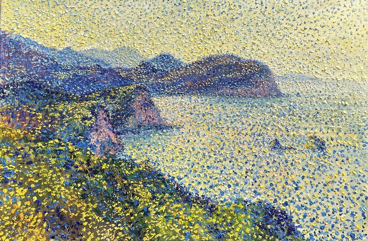 Impressionistic Landscape Oil Painting By Andrii Chebotaru, 30 X 20, - Morning Bliss - ?, Original Artwork